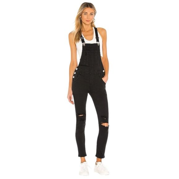 Revolve  superdown gia denim overalls size small preppy streetwear boho coastal - Picture 1 of 7